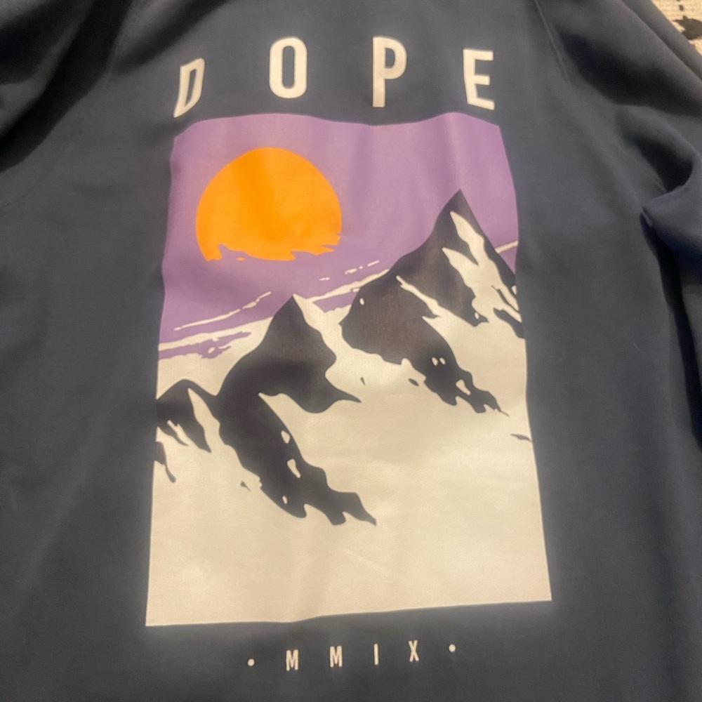 Dope Snow men’s hoodie size S- metal blue